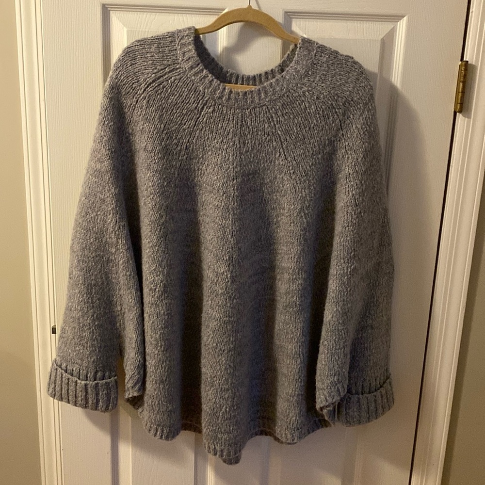 Michael Kors grey poncho sweater size L/XL